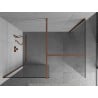 Mexen Kioto ścianka prysznicowa Walk-in 125 x 120 cm, transparent, różowe złoto - 800-125-202-60-00-120