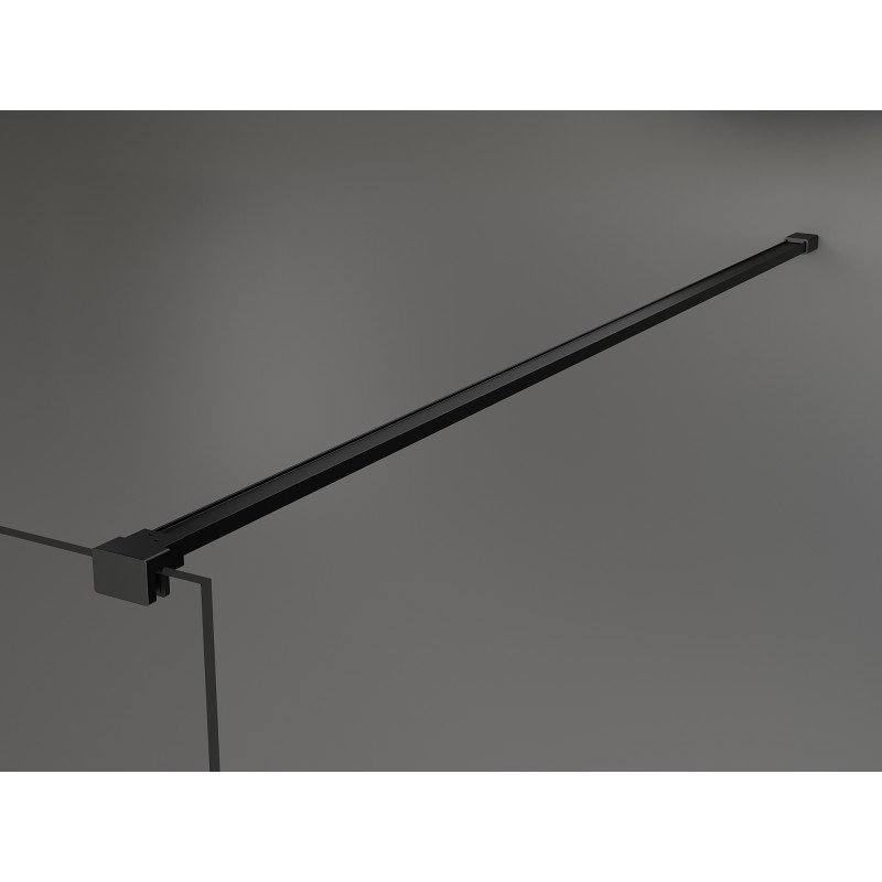 Mexen Kioto ścianka prysznicowa Walk-in 90 x 200 cm, czarna kratka 8 mm, czarna - 800-090-101-70-77