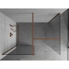 Mexen Kioto ścianka prysznicowa Walk-in 135 x 70 cm, transparent, różowe złoto - 800-135-202-60-00-070