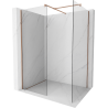 Mexen Kioto ścianka prysznicowa Walk-in 140 x 85 cm, transparent, różowe złoto - 800-140-202-60-00-085