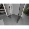 Mexen Kioto ścianka prysznicowa Walk-in 140 x 120 cm, transparent, różowe złoto - 800-140-202-60-00-120