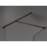Mexen Kioto ścianka prysznicowa Walk-in 105 x 100 cm, transparent, czarna - 800-105-202-70-00-100
