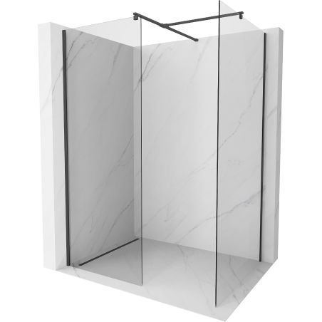 Mexen Kioto ścianka prysznicowa Walk-in 110 x 105 cm, transparent, czarna - 800-110-202-70-00-105