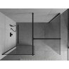 Mexen Kioto ścianka prysznicowa Walk-in 120 x 75 cm, transparent, czarna - 800-120-202-70-00-075
