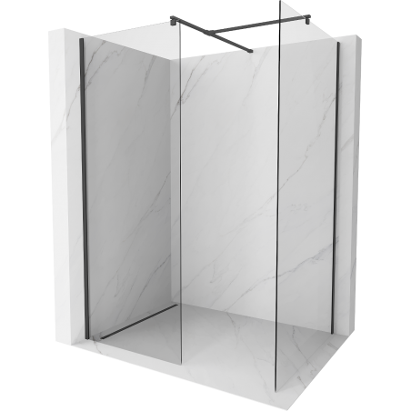 Mexen Kioto ścianka prysznicowa Walk-in 130 x 100 cm, transparent, czarna - 800-130-202-70-00-100