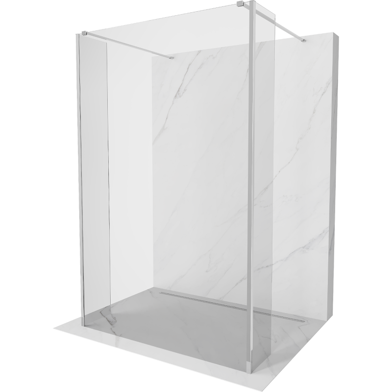 Mexen Kioto ścianka prysznicowa wolnostojąca 95 x 30 x 30 cm, transparent, chrom - 800-095-030-222-01-00-030
