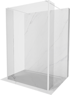 Mexen Kioto ścianka prysznicowa wolnostojąca 155 x 30 x 30 cm, transparent, biała - 800-155-030-222-20-00-030