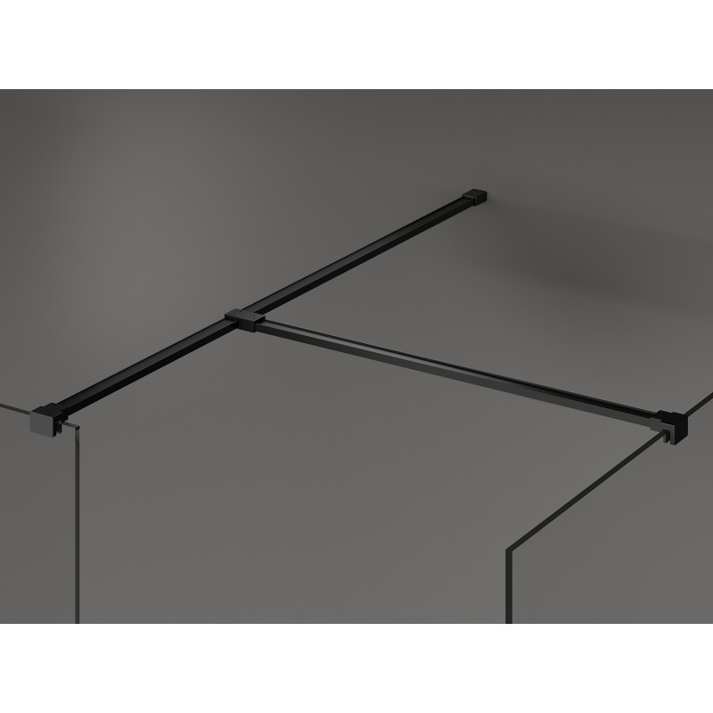 Mexen Kioto ścianka prysznicowa Walk-in 140 x 115 cm, transparent, czarna - 800-140-202-70-00-115