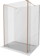 Mexen Kioto ścianka prysznicowa wolnostojąca 170 x 30 x 30 cm, transparent, różowe złoto - 800-170-030-222-60-00-030