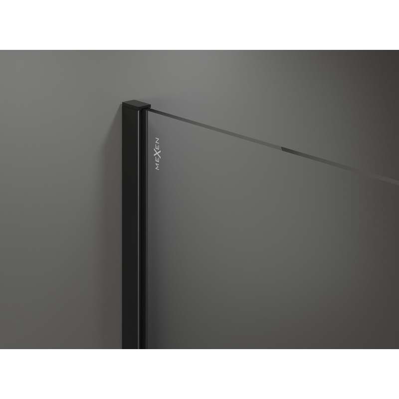Mexen Kioto ścianka prysznicowa Walk-in 150 x 95 cm, transparent, czarna - 800-150-202-70-00-095