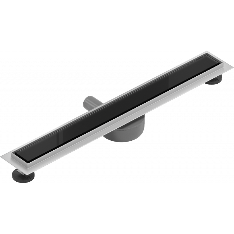 Mexen Flat 360° MGB odpływ liniowy obrotowy 60 cm, czarne szkło - 1026060-40