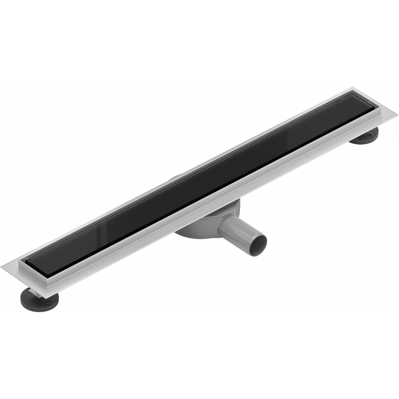 Mexen Flat 360° MGB odpływ liniowy obrotowy 60 cm, czarne szkło - 1026060-40