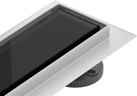 Mexen Flat 360° MGB odpływ liniowy obrotowy 90 cm, czarne szkło - 1026090-40