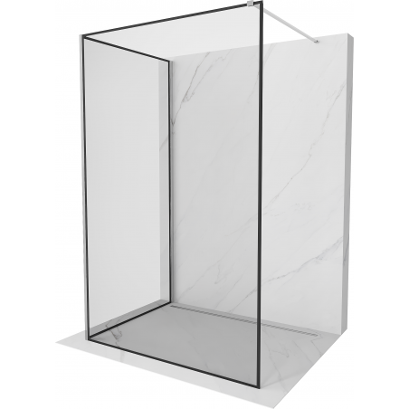 Mexen Kioto ścianka prysznicowa Walk-in 120 x 100 cm, czarna ramka, chrom - 800-120-212-01-70-100