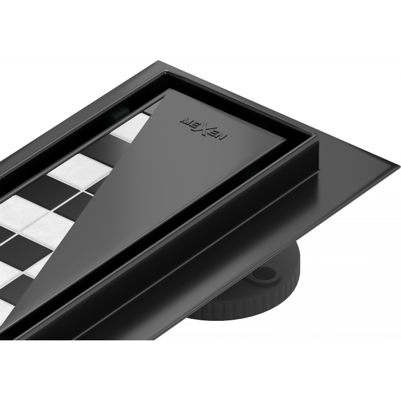 Mexen Flat M13 odpływ liniowy 2w1 80 cm, czarny - 1710080-15