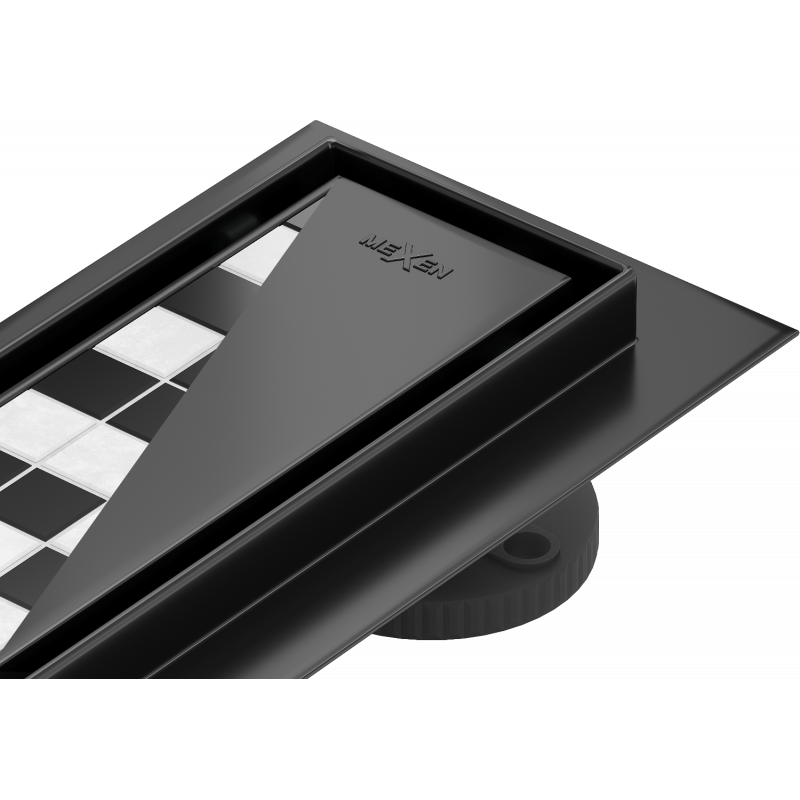 Mexen Flat M13 odpływ liniowy 2w1 90 cm, czarny - 1710090-15