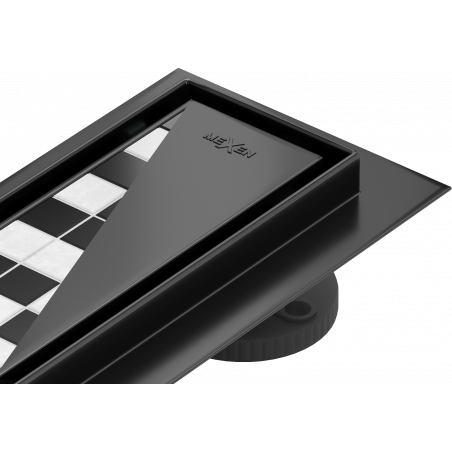 Mexen Flat M13 odpływ liniowy 2w1 90 cm, czarny - 1710090-15