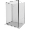 Mexen Kioto ścianka prysznicowa Walk-in 130 x 120 cm, czarna ramka, chrom - 800-130-212-01-70-120
