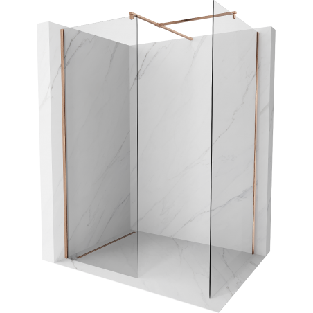 Mexen Kioto ścianka prysznicowa Walk-in 145 x 90 cm, transparent, miedź szczotkowana - 800-145-202-65-00-090