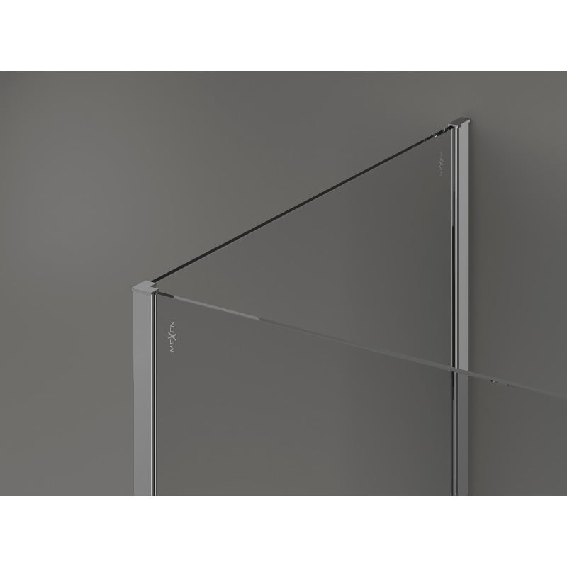 Mexen Kioto ścianka prysznicowa Walk-in 130 x 75 cm, transparent, chrom - 800-130-212-01-00-075