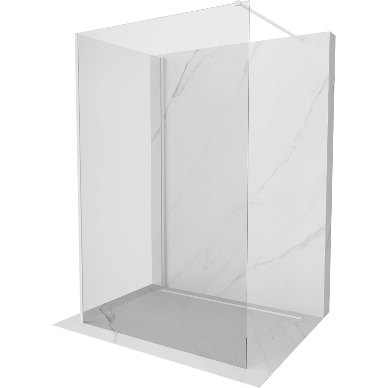 Mexen Kioto ścianka prysznicowa Walk-in 120 x 70 cm, transparent, biała - 800-120-212-20-00-070