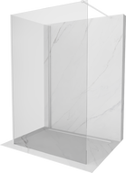 Mexen Kioto ścianka prysznicowa Walk-in 125 x 70 cm, transparent, biała - 800-125-212-20-00-070