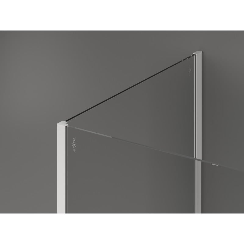Mexen Kioto ścianka prysznicowa Walk-in 110 x 75 cm, transparent, biała - 800-110-212-20-00-075