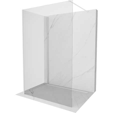 Mexen Kioto ścianka prysznicowa Walk-in 90 x 85 cm, transparent, biała - 800-090-212-20-00-085