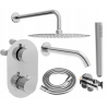 Mexen Kai DR70 zestaw wannowo-prysznicowy podtynkowy z deszczownicą 30 cm, chrom - 77602DR70301-00