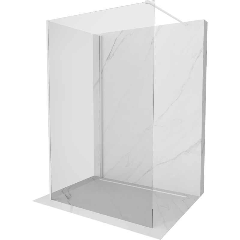 Mexen Kioto ścianka prysznicowa Walk-in 110 x 105 cm, transparent, biała - 800-110-212-20-00-105