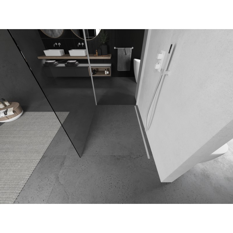 Mexen Kioto ścianka prysznicowa Walk-in 120 x 120 cm, transparent, biała - 800-120-212-20-00-120