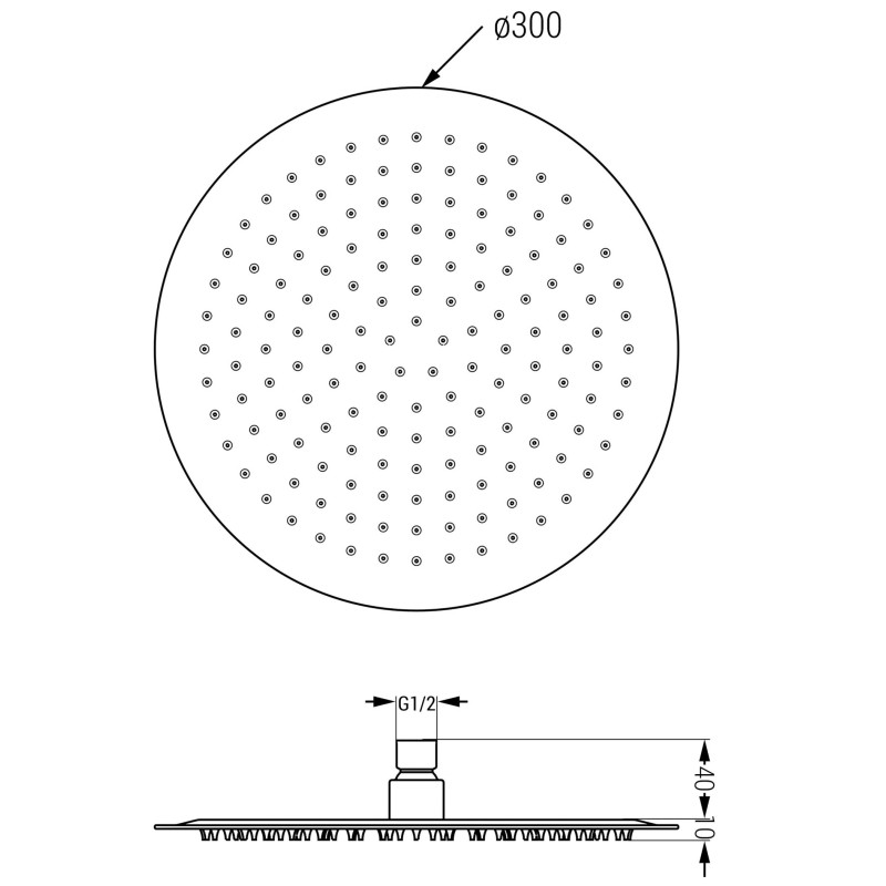 Mexen Kai DR70 zestaw wannowo-prysznicowy podtynkowy z deszczownicą 30 cm, gun gray szczotkowany - 77602DR70301-66