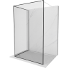 Mexen Kioto ścianka prysznicowa Walk-in 100 x 80 cm, czarna ramka, biała - 800-100-212-20-70-080