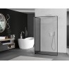 Mexen Kioto ścianka prysznicowa Walk-in 140 x 120 cm, czarna ramka, biała - 800-140-212-20-70-120
