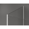 Mexen Kioto ścianka prysznicowa Walk-in 140 x 110 cm, czarna ramka, biała - 800-140-212-20-70-110
