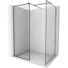 Mexen Kioto ścianka prysznicowa Walk-in 120 x 100 cm, czarna ramka, gun gray szczotkowany - 800-120-202-66-70-100
