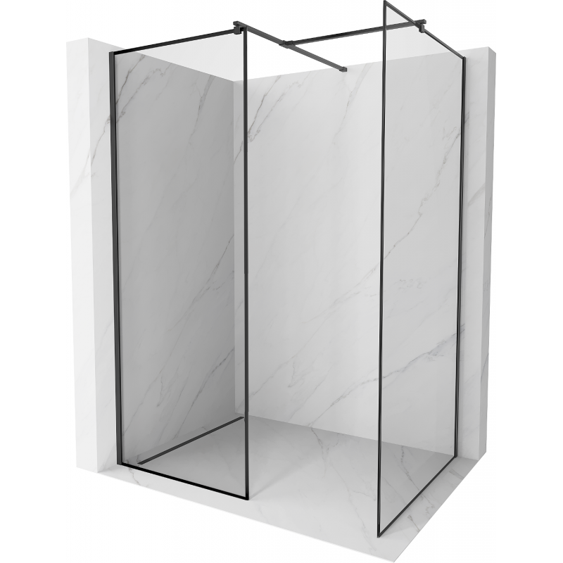 Mexen Kioto ścianka prysznicowa Walk-in 100 x 70 cm, czarna ramka, czarna - 800-100-202-70-70-070