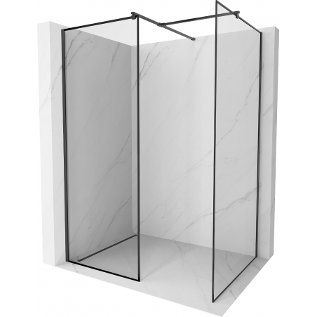 Mexen Kioto ścianka prysznicowa Walk-in 150 x 120 cm, czarna ramka, czarna - 800-150-202-70-70-120
