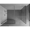Mexen Kioto ścianka prysznicowa Walk-in 120 x 110 cm, czarna ramka, nikiel szczotkowany - 800-120-202-97-70-110