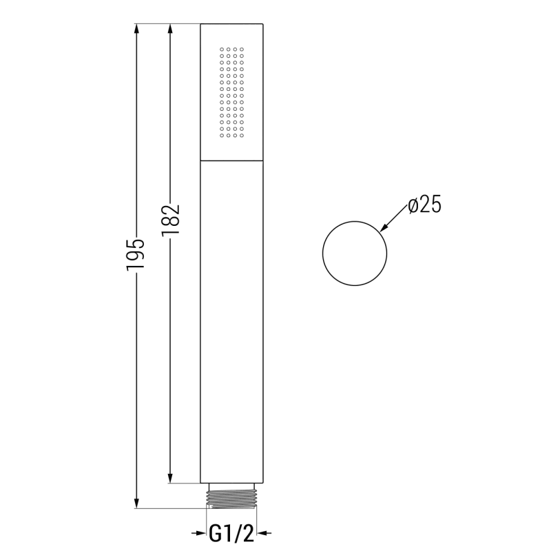Mexen Kai DR70 zestaw wannowo-prysznicowy podtynkowy z deszczownicą 25 cm, chrom - 77602DR70251-00