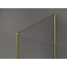 Mexen Kioto ścianka prysznicowa Walk-in 130 x 70 cm, transparent, złota - 800-130-212-50-00-070