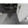 Mexen Kioto ścianka prysznicowa Walk-in 130 x 75 cm, transparent, złota - 800-130-212-50-00-075