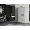 Mexen Kioto ścianka prysznicowa Walk-in 140 x 75 cm, transparent, złota - 800-140-212-50-00-075