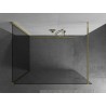 Mexen Kioto ścianka prysznicowa Walk-in 130 x 75 cm, transparent, złota - 800-130-212-50-00-075