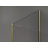 Mexen Kioto ścianka prysznicowa Walk-in 140 x 75 cm, transparent, złota - 800-140-212-50-00-075