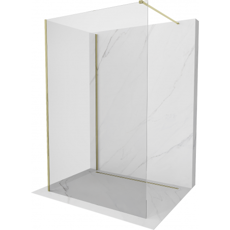 Mexen Kioto ścianka prysznicowa Walk-in 110 x 100 cm, transparent, złota - 800-110-212-50-00-100