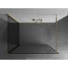 Mexen Kioto ścianka prysznicowa Walk-in 120 x 70 cm, czarna ramka, złota - 800-120-212-50-70-070