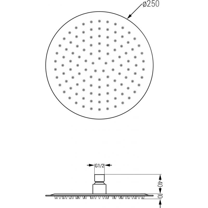 Mexen Kai DR70 zestaw wannowo-prysznicowy podtynkowy z deszczownicą 25 cm, czarny - 77602DR70251-70