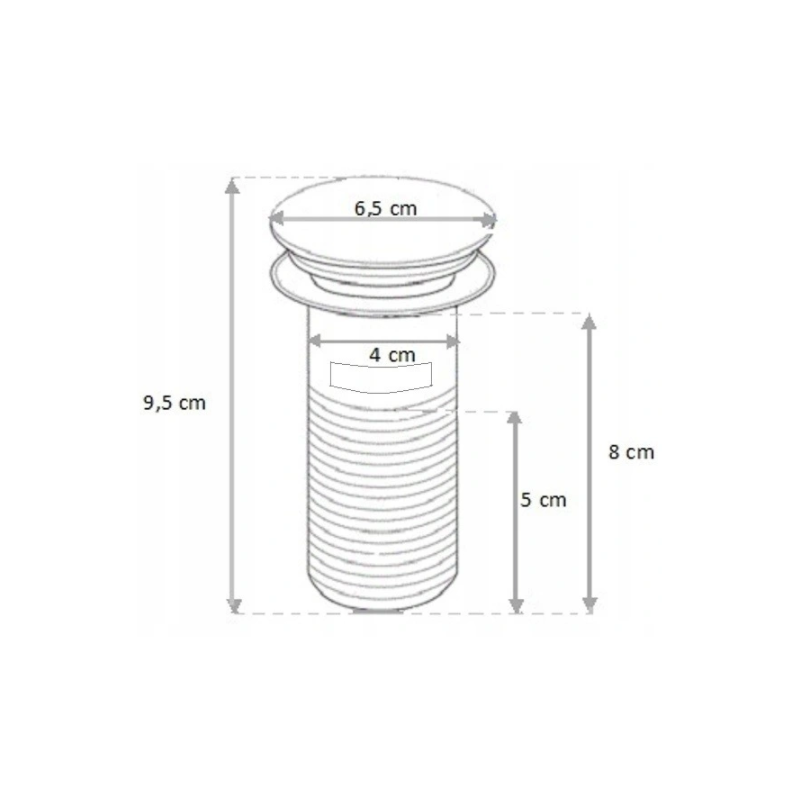 Mexen półsyfon umywalkowy okrągły z korkiem klik-klak, z przelewem, biały - 7992050-20