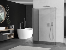 Mexen Kioto ścianka prysznicowa Walk-in 140 x 95 x 30 cm, transparent, chrom - 800-140-095-221-01-00-030
